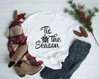 Женская хлопковая Футболка Tis The Season, Повседневная футболка с коротким рукавом, с рисунком, в стиле Харадзюку, на Рождество, размера плюс