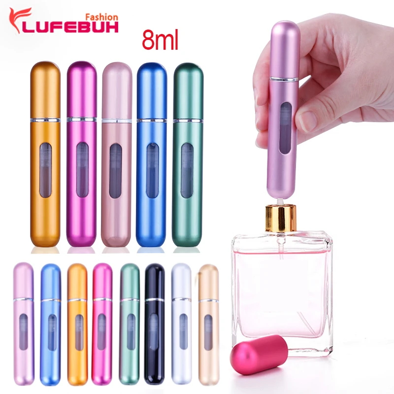 LUFEBUH 8 мл духи спрей заправляемый бутылка алюминиевый распылитель портативный