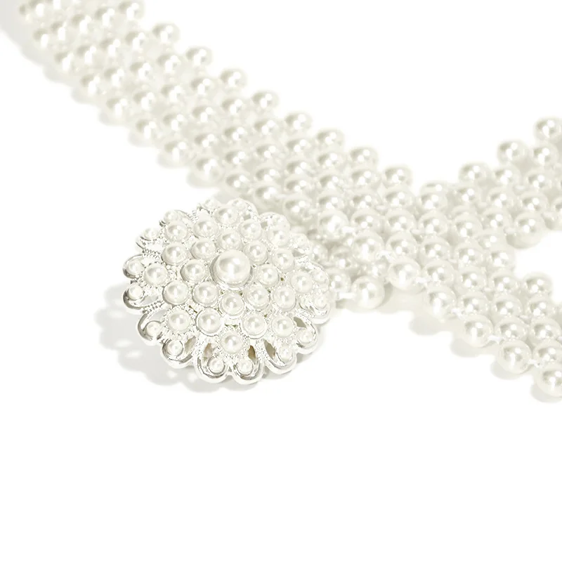 Жемчужный пояс в европейском и американском стиле для девочек украшенный