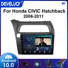 Автомагнитола 2DIN, 6 + 128 ГБ, Android 10, мультимедийный видеоплеер для Honda Civic Hatchback 2006-2011, головное устройство с GPS-навигацией и стереозвуком
