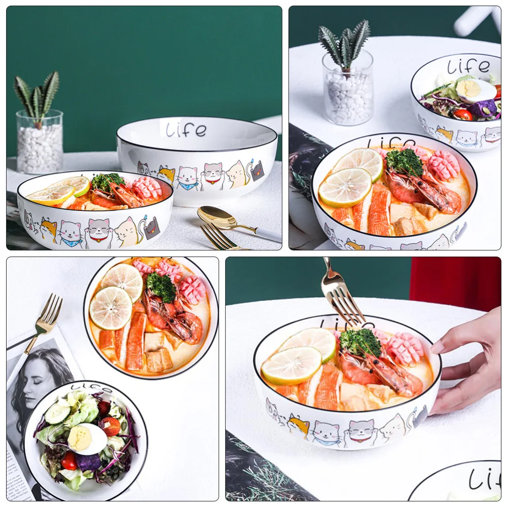 

1 Pc 6 Inch Cartoon Bowl Practical Tableware Rice Bow Nonslip Breakfast Bowl