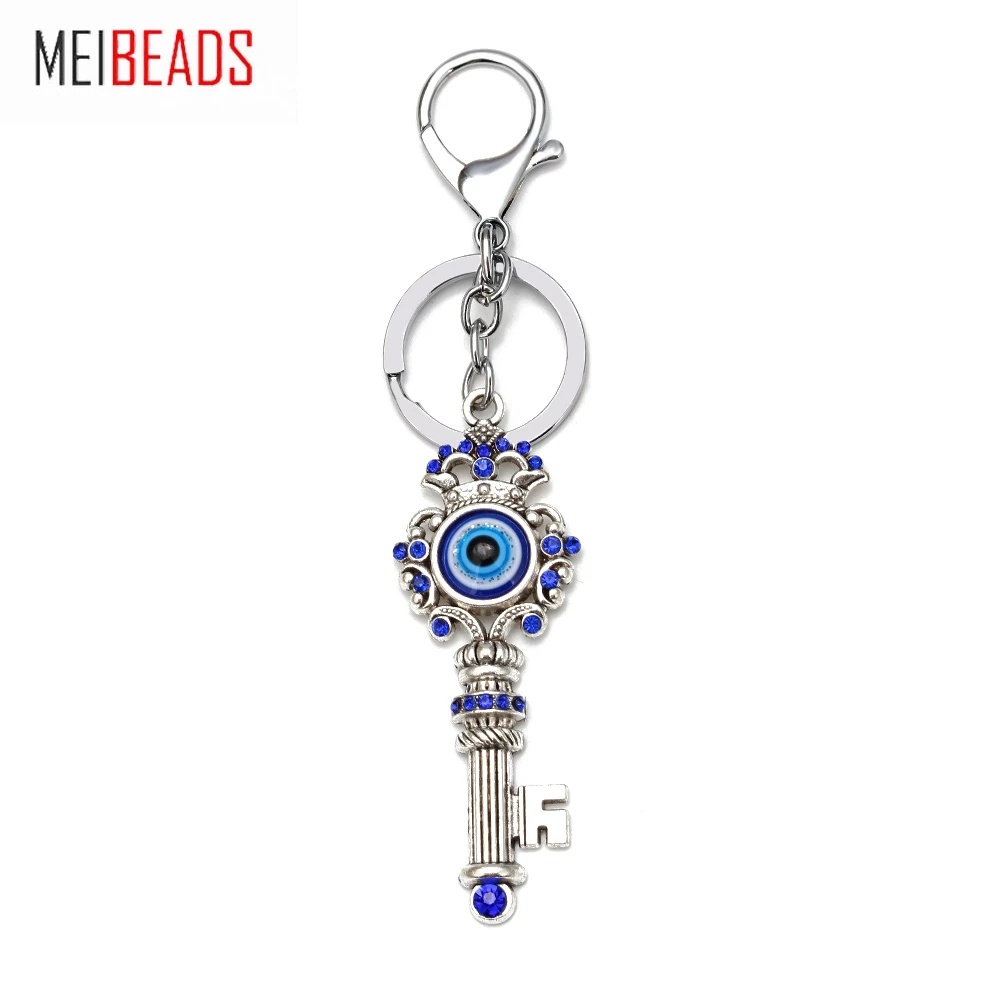 MEIBEADS 1 шт. новый модный ретро брелок с подвеской турецким синим глазом стеклянный