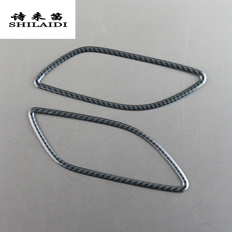 

Car Styling Interior Water Cup Holder Panel Carbon Fiber Decoration Cover Stickers for Audi A4 B8 A5 stainless steel Accessories