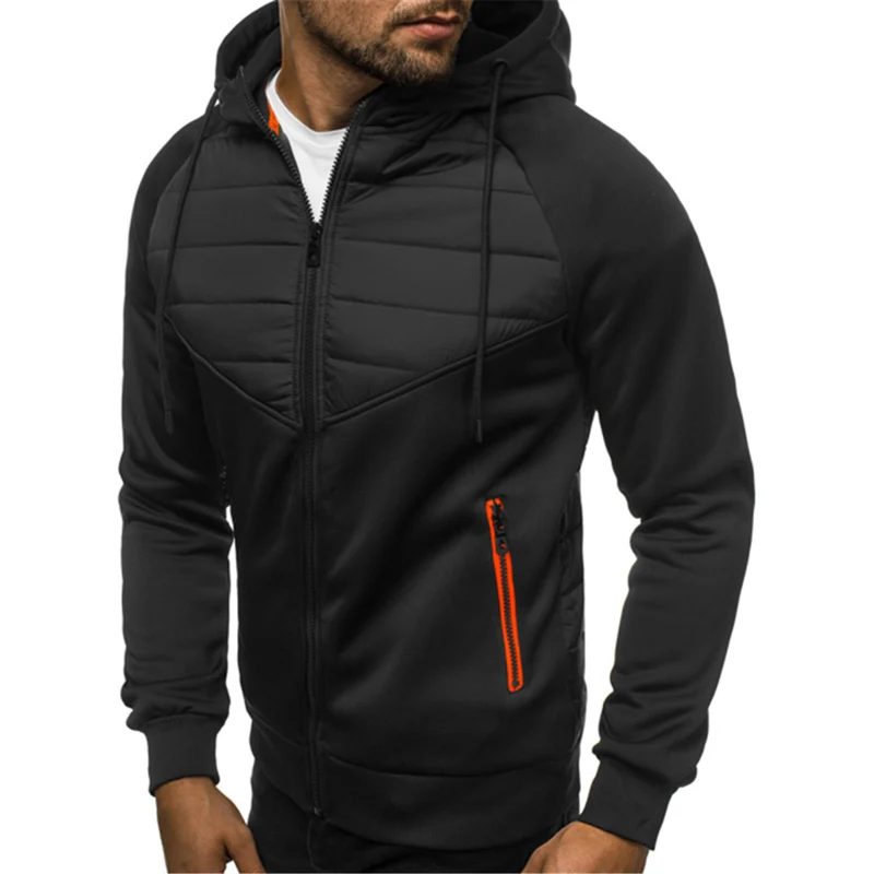 

2022 Mens Coats Slim Fit Outerwear Coat Men Designer Jacket Autumn Winter Zipper Hooded Men Long Sleeve Patchwork Men Clothing
