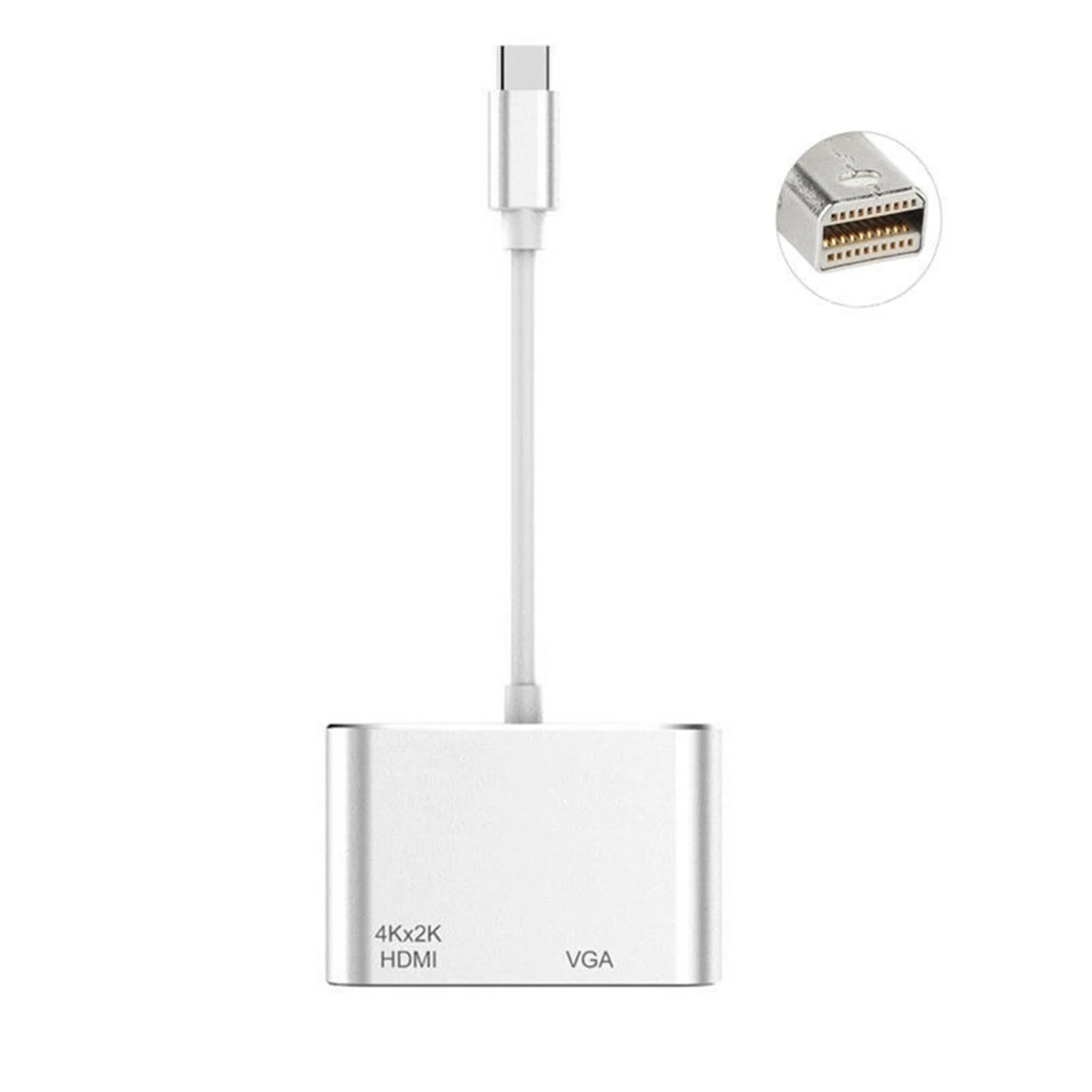 Переходник Mini DP на HDMI VGA 4K Thunderbolt 2 конвертер кабель для MacBook Air/Microsoft /lenovo/Dell /Intel порт
