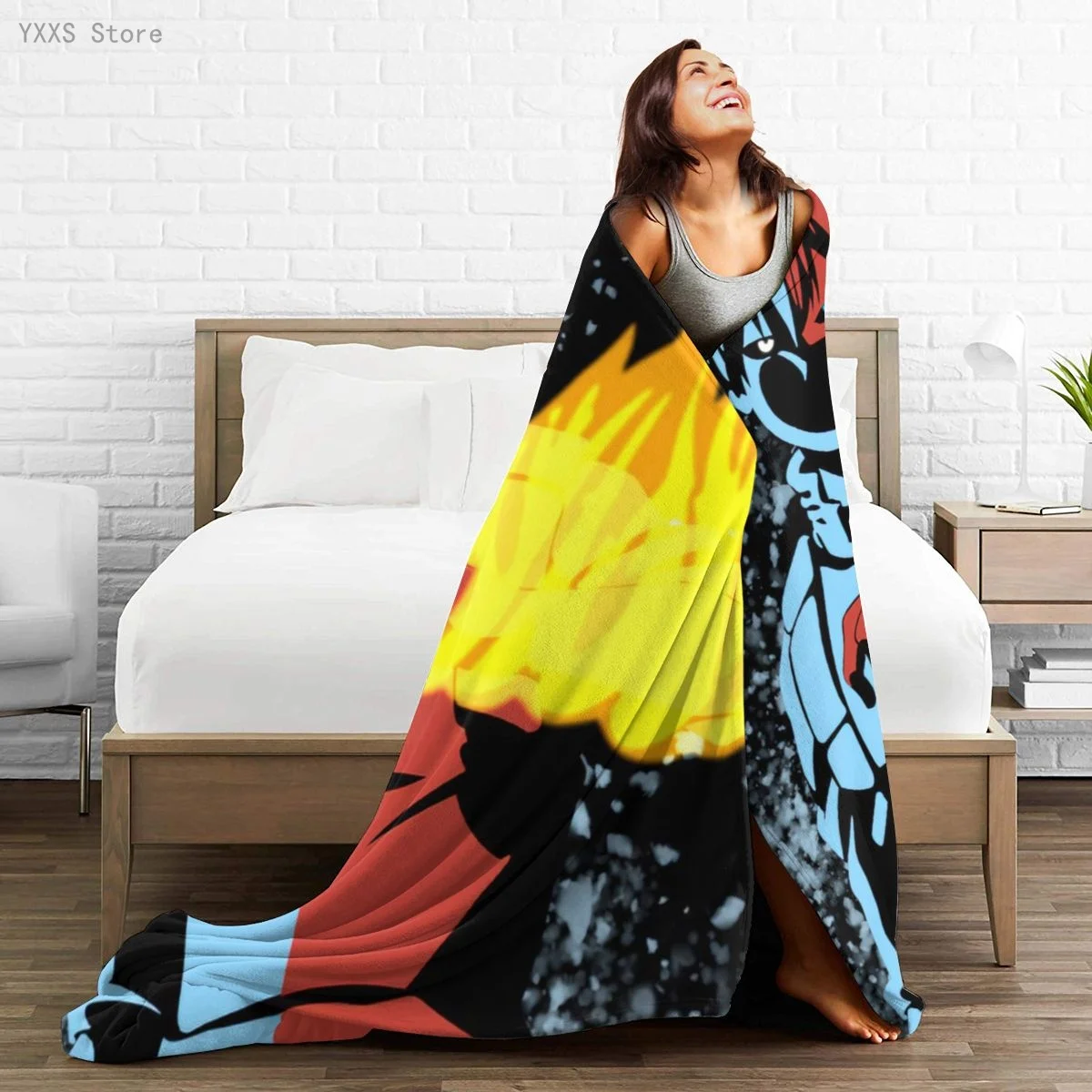 

My Hero Academia 3D Cartoon Sherpa Blanket Warm Super Soft Flannel Office Nap Bedspread Sofa Bedding Plush Quilt Plaids 1788586