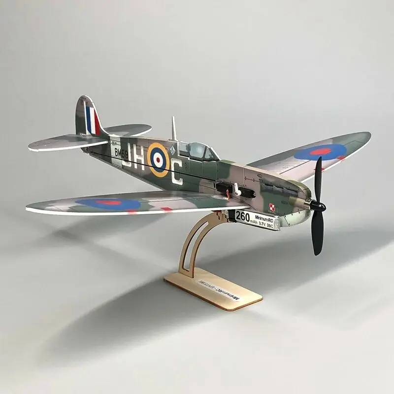 

MinimumRC Spitfire 360mm Wingspan Micro 4CH EPO Foam Warbird RC Airplane Kit Version With Power System RC Outdoors Toys For Boys