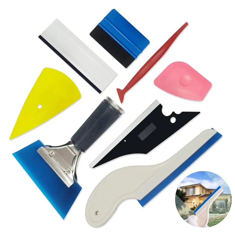 

8Pcs Car Window Wrapping Tint Installing Tool Vinyl Car Wrapping Tools Kit Auto Film Stickers Wrap Scraper Tinting Squeegee Set