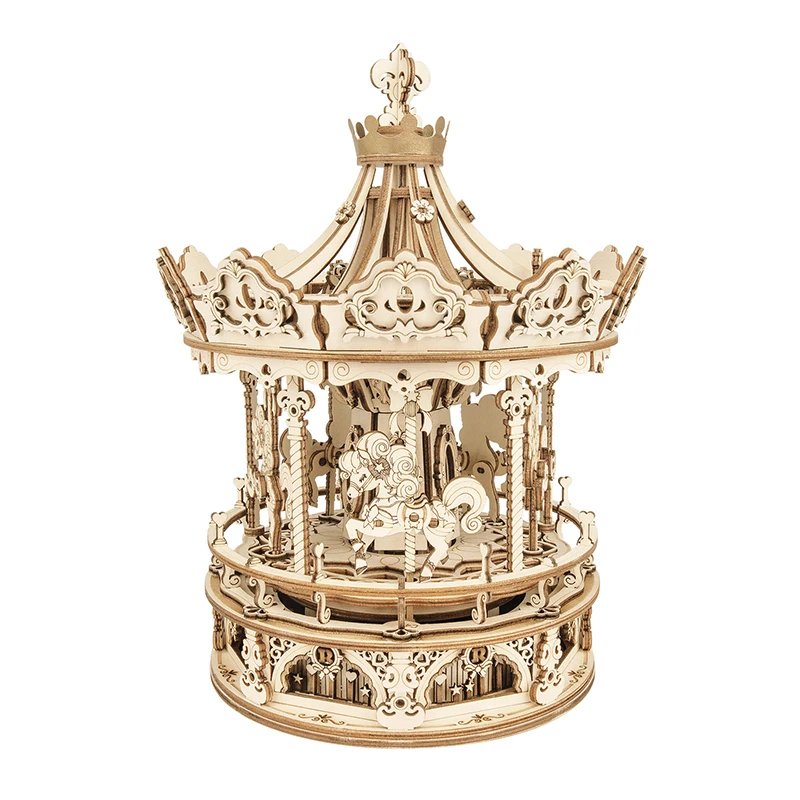 

Music Box 3D Wooden Puzzle Game Assembly Model Building Kits Toys for Children Kids Birthday Gifts Building Wooden LegoINGLYS