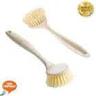 Кухонная щетка для мытья посуды, бытовая щетка для мытья посуды, щетка для очистки пшеничной соломы, щетка с длинной ручкой для дезактивации