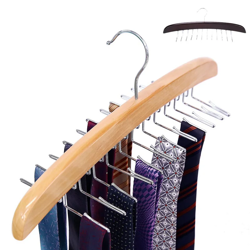 Деревянный галстук вешалка для галстука стойка шарф Органайзер держатель с 24