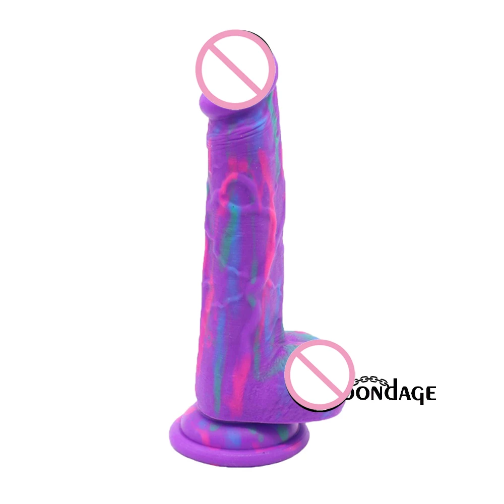 Силиконовый реалистичный фаллоимитатор ourbonсвязывание 5 цветов Эротическая