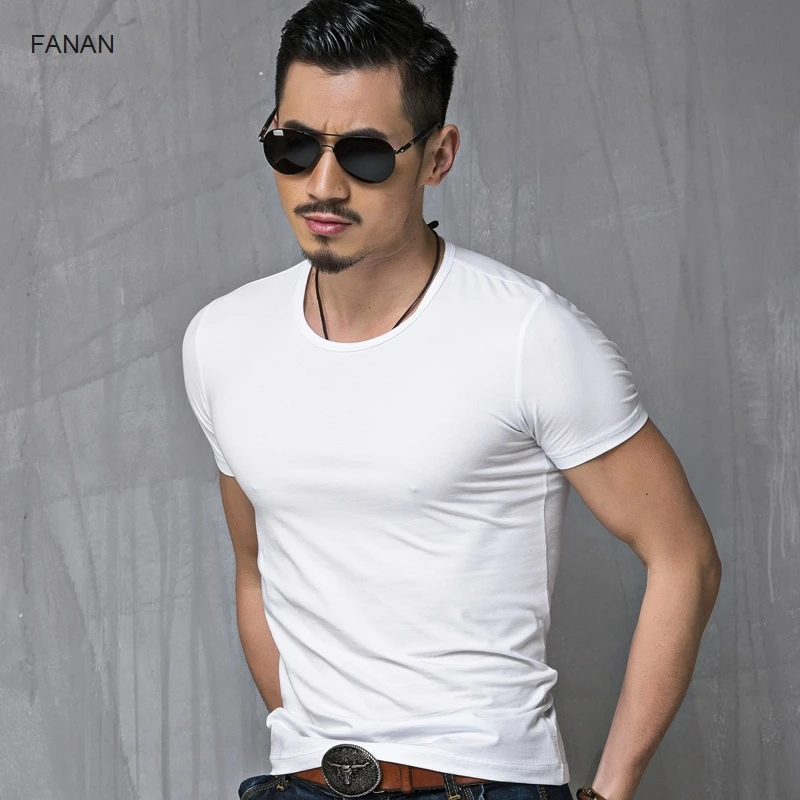 

Oversized t-shirt White men's short sleeve vest couple advertising shirt
