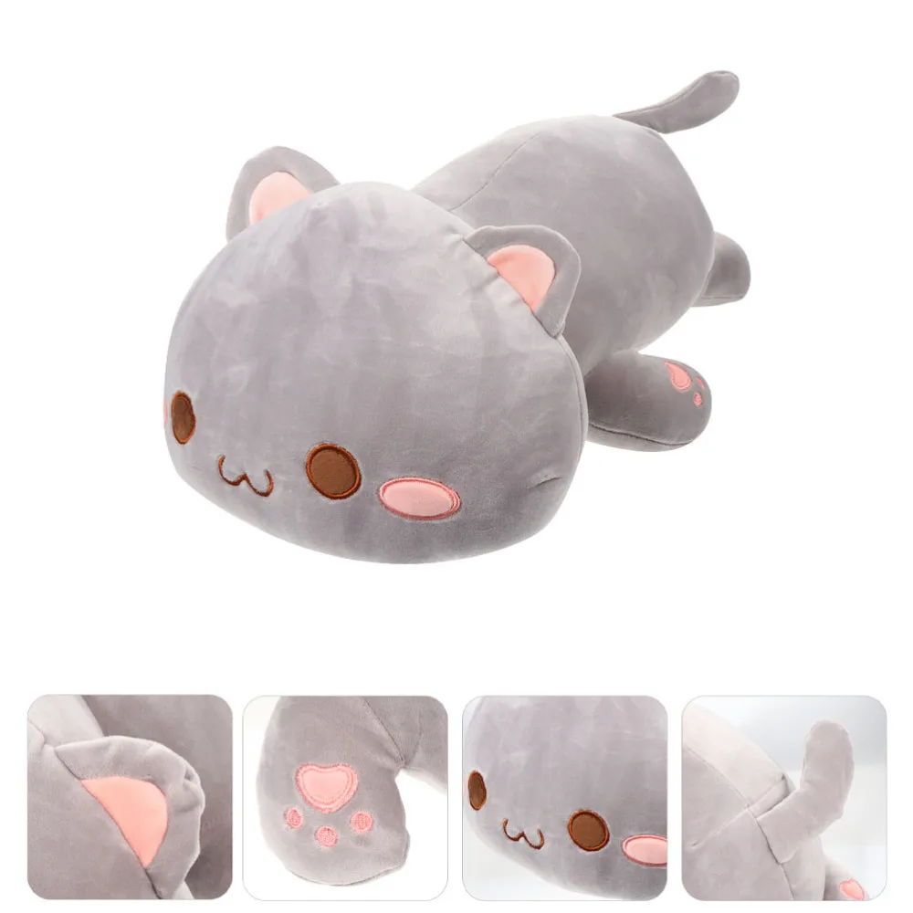 

30cm Lovely Cat Cushion Stuffed Cartoon Cozy Pillow for Adults Children