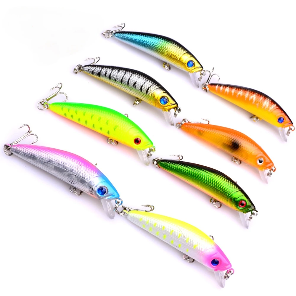 

Minnow Fishing Lure 7cm7.9g Topwater Hard Bait Wobbler Jig Bait Crankbait Carp Striped bass Pesca Fishing tackle SwimBait