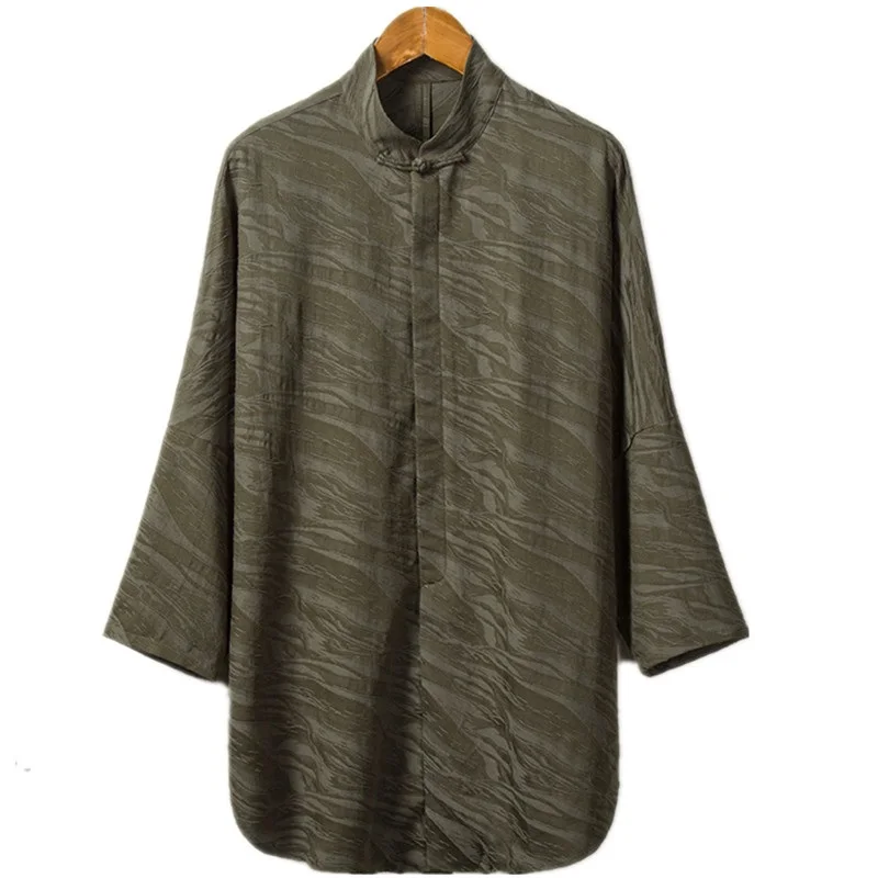 2021 мужская повседневная восточные кунг-фу одежда льняные рубашки для мальчиков в