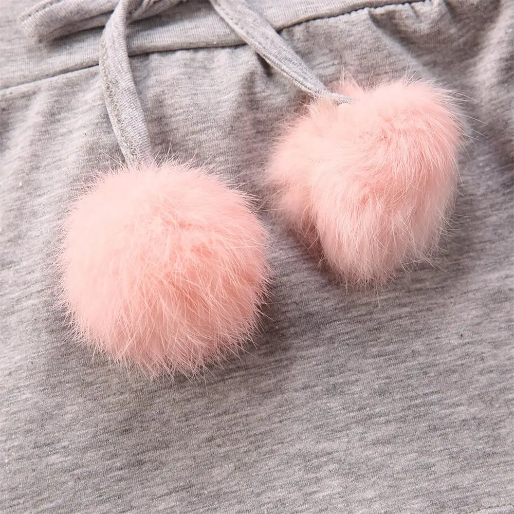 

1-5T Summer Featured miniskirt suit Toddler Baby Girl Kids Summer Clothes Plush ball T-shirt Top Skirt Outfit Set