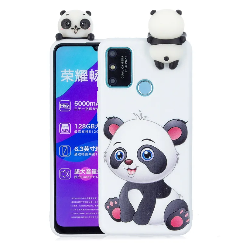 Мягкий ТПУ чехол 3D для Huawei Y5p 2020 милая панда единорог Honor 8 9 10 Lite 9A 8A 10i 8X 9X 9S 8S 7S |