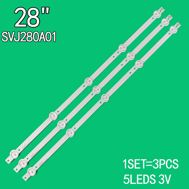 

Suitable for Proline 28 inch LCD TV SVJ280A01 REV3 5LED 130402 H280B7100C Backlight strip