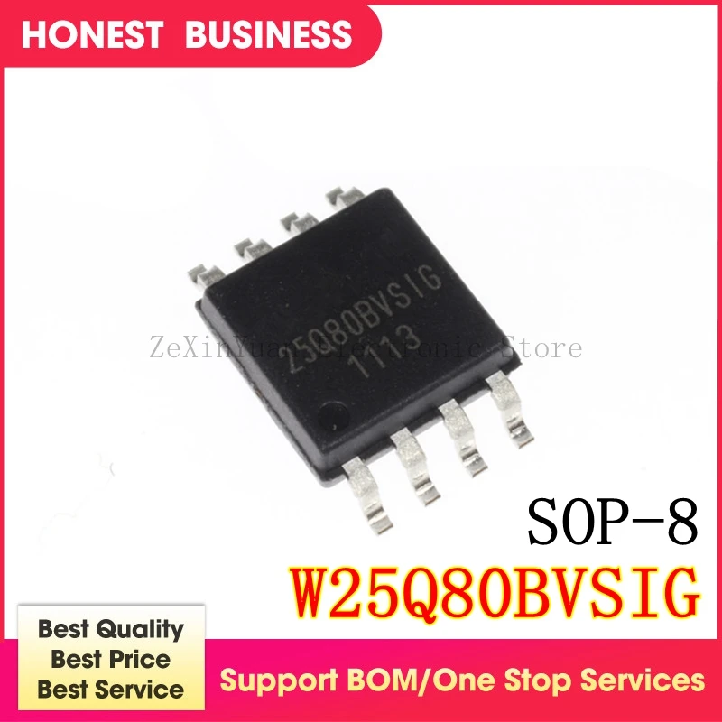 50 шт./лот W25Q80BVSIG 25Q80BVSIG 25q80bvcome W25Q80 BVSIG 25Q80 SOP8 чип является 100% работой хорошего