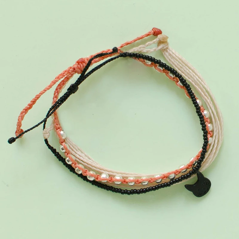 bracelet pack 6 Женские браслеты в стиле бохо из бисера кораллового цвета, оригинальные браслеты дружбы, подвески в виде черепахи, браслеты для женщин, Браслеты mujer moda - Окраска металла: bracelet pack 6