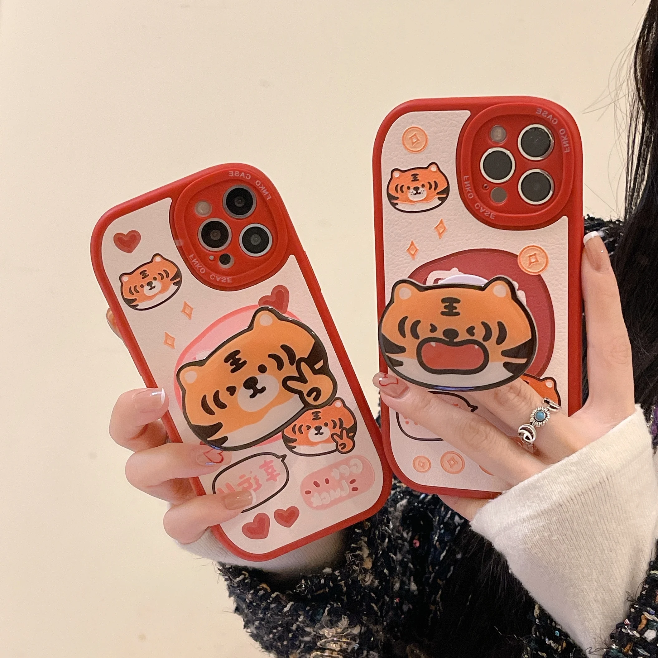 

Get Rich Get Luck Red pattern case for iPhone11 Pro max 7 8 plus X XR XS max 12 12Pro max 13 13Pro max Antiskid Soft Phone case