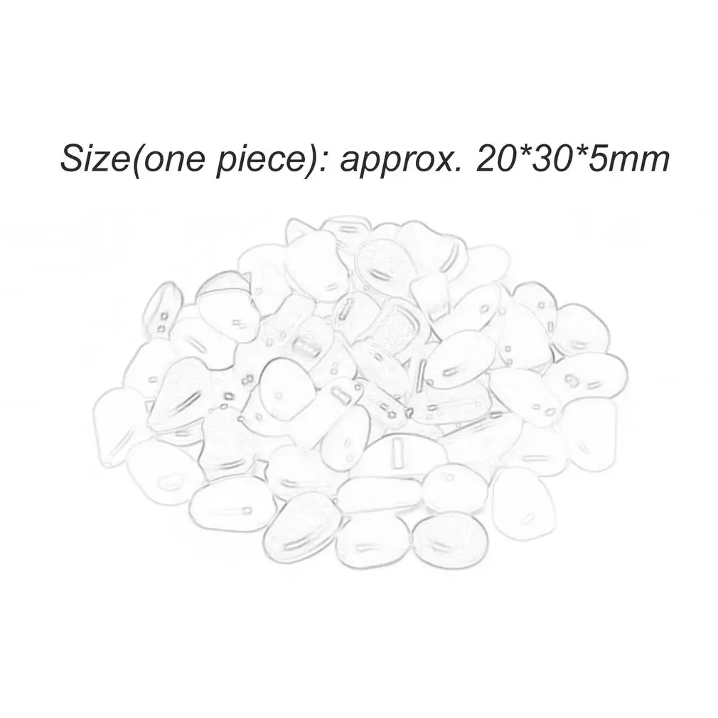 

100 pcs Luminous Light-emitting Artificial Pebble Stone Fish Tank Aquarium Flower Bed garden stones and crystals Decoration