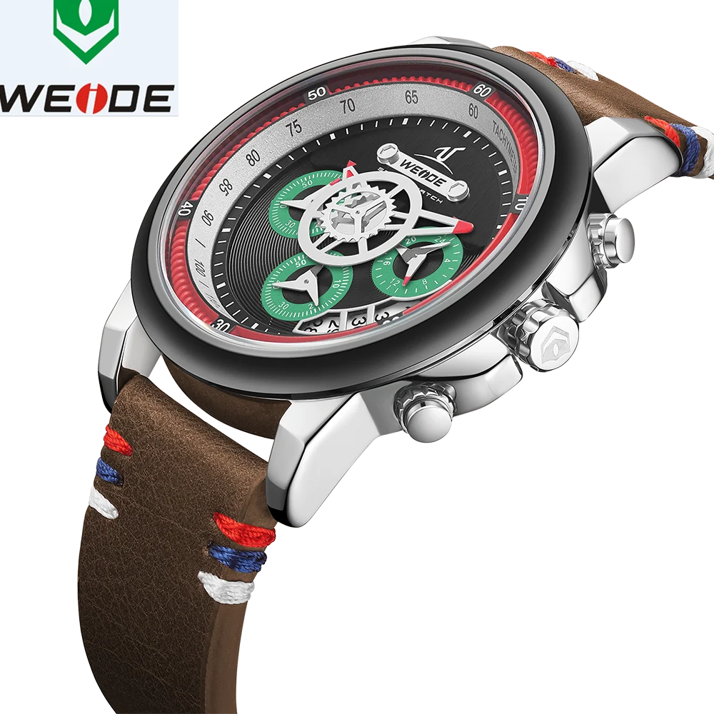 WEIDE мужские роскошные часы военные спортивные водонепроницаемые несколько