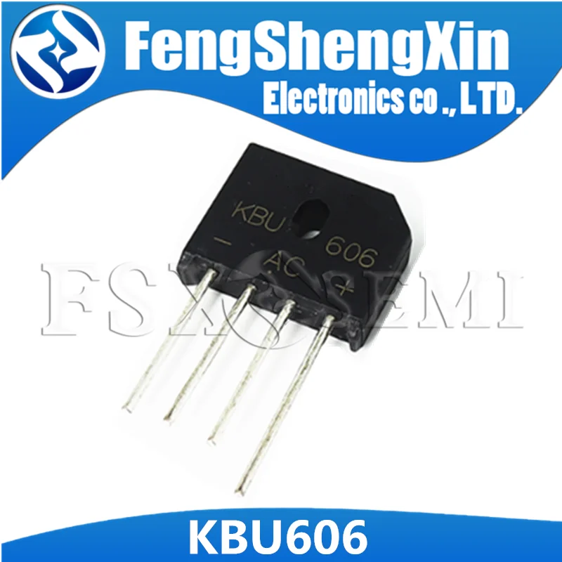 Мостовые выпрямители 5 шт./лот KBU606 KBU610 KBU806 KBU808 KBU810 KBU1010 KBU1510 KBU2510 KBU3510 DIP-4 - купить по