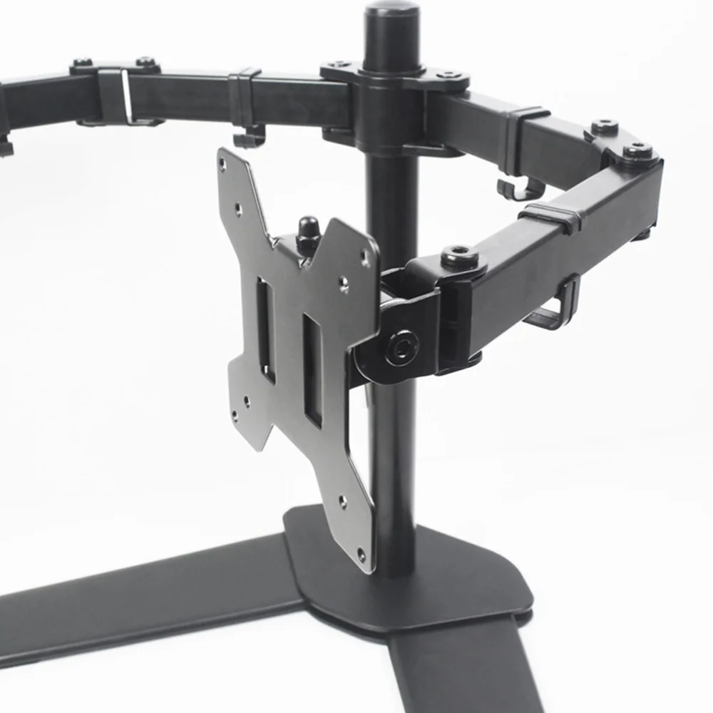 

Professional 10-27" Full Motion Dual Monitor Desktop Stand Double Arms 360degree Monitor Mount Rotate Computer Screen Adjustable