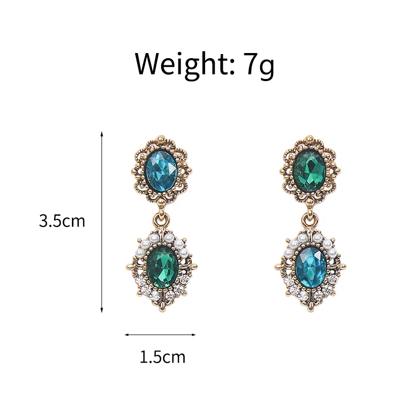 

MWSONYA Fashion Korea Vintage Palace Style Cystal Earrings for Women Pearl Elegant Earrings Pendant Student Party Accessories