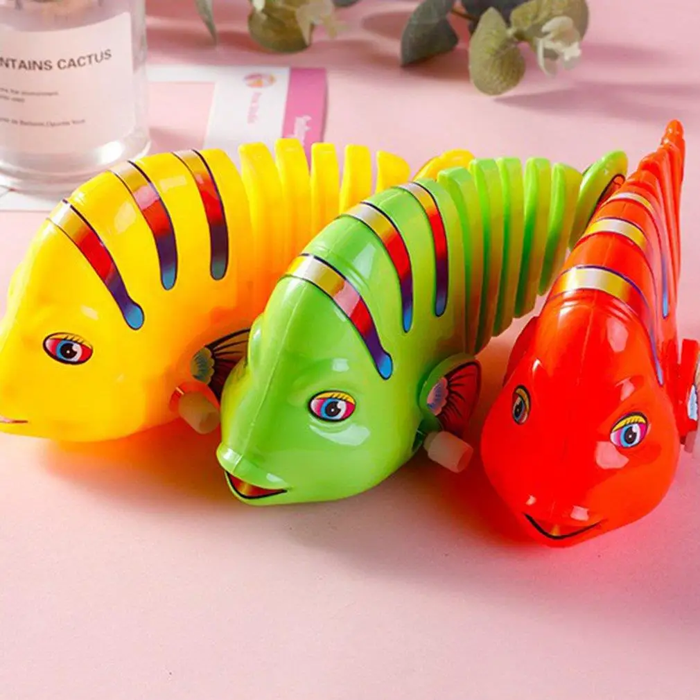 

Clockwork Fish Toy Cartoon Chain Toys For Children Colorful Swing Chain Fish Wind Up Swing Children Clockwork Toys