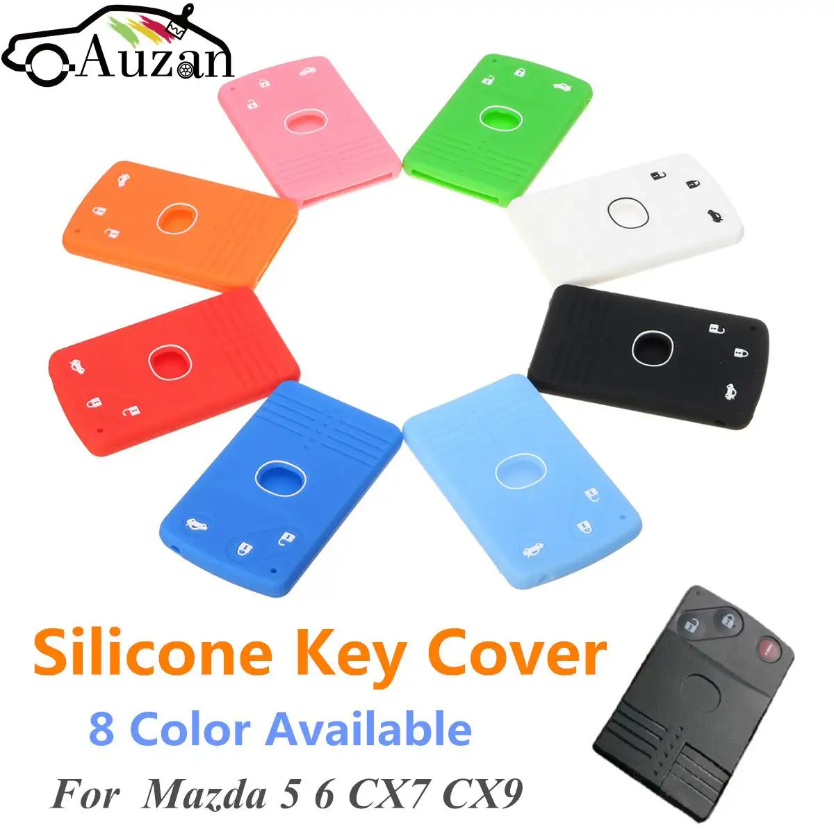 Силиконовый чехол для смарт-карт с 3 кнопками чехол-брелок Mazda 5 6 CX-7 RX8 MX5 |