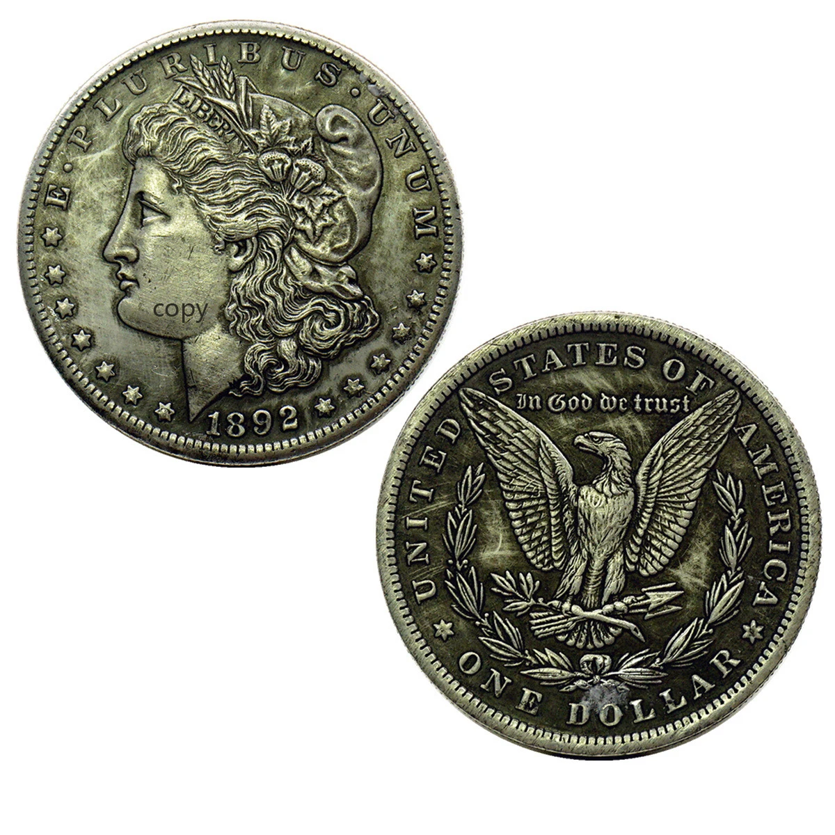 1892 Morgan 22 шт. древняя Хобо копия из никеля евро монета сша Морган Статуя Свободы Серебряная монета долларов американский Орел подарки для мужчин Прямая поставка - Цвет: 1892 Morgan