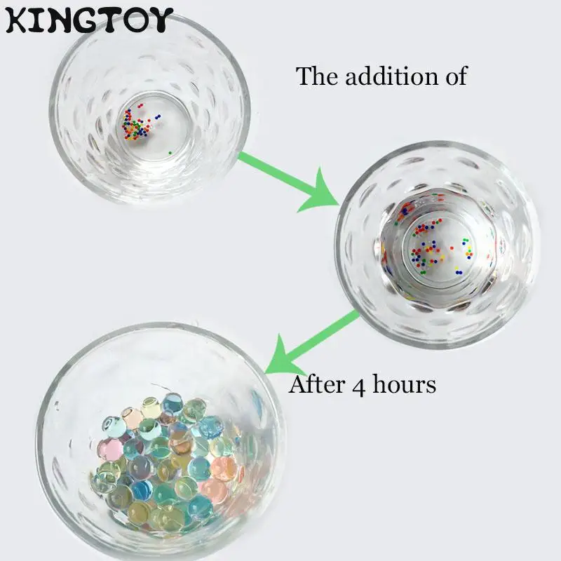 200 шт. цветным жемчугом гель мяч полимера гидрогель свадебное украшение для расти