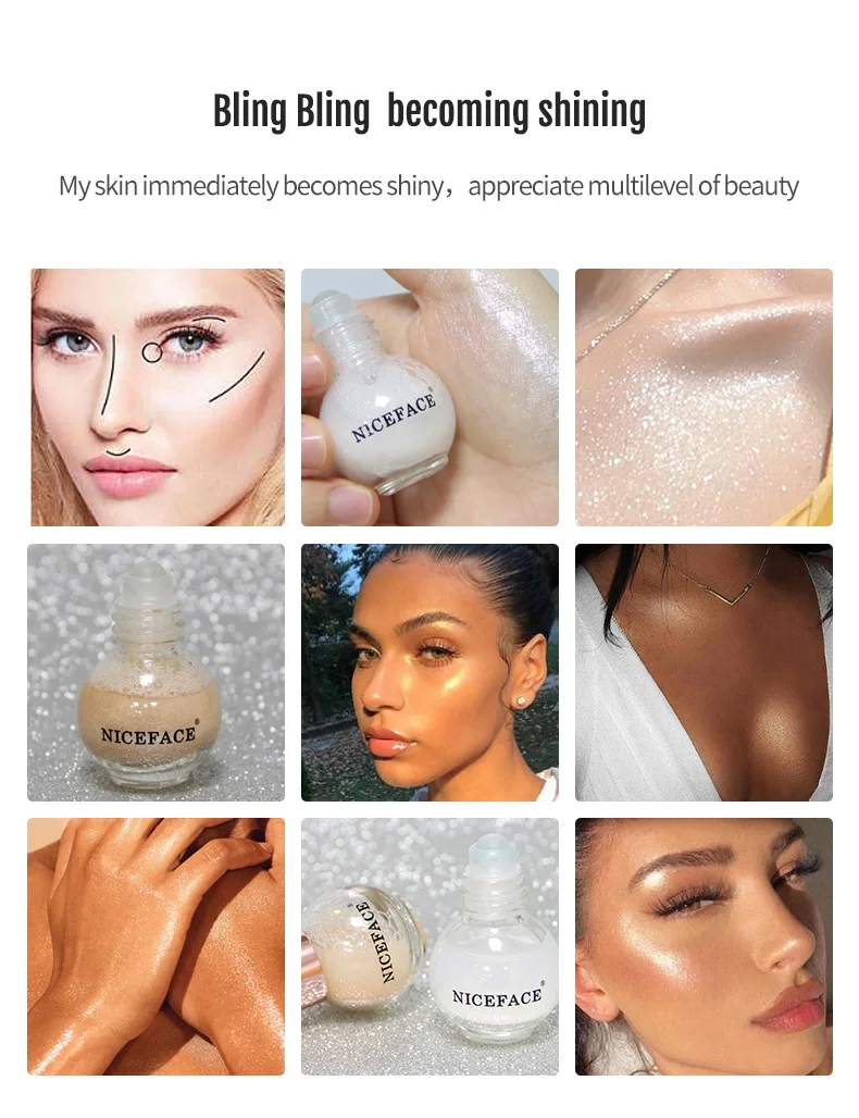 Хайлайтер осветитель контурный Праймер блеск для лица блестящий Сияющий порошок