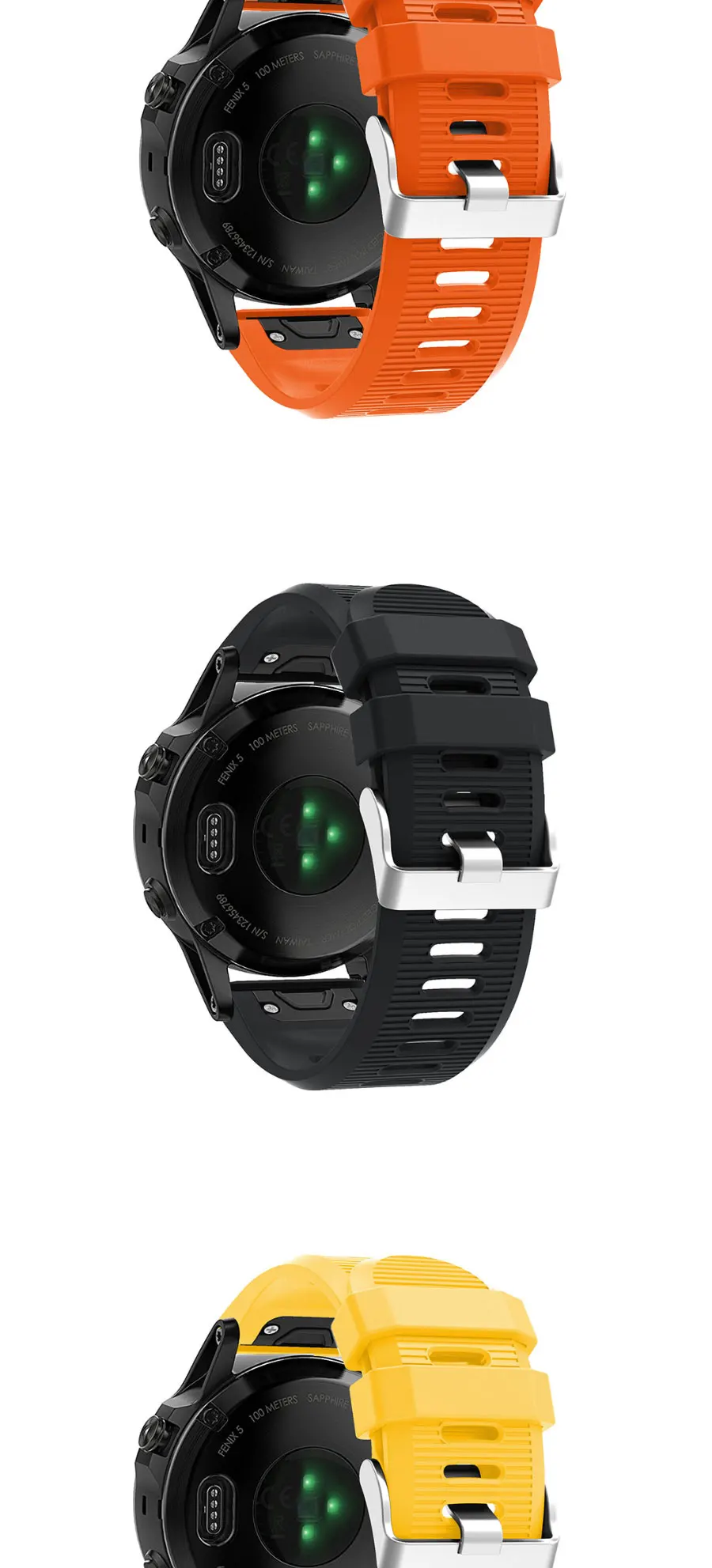 20 22 26 мм смарт-часы ремешок для Garmin Fenix 5X5 5S 3 3HR forerunner 935 часы Quick Release силиконовый браслет Easyfit