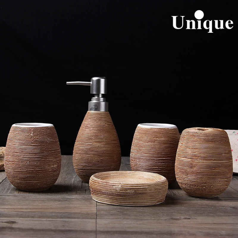 Керамическая чашка для ванной комнаты в стиле ретро|Дозаторы жидкого мыла| |