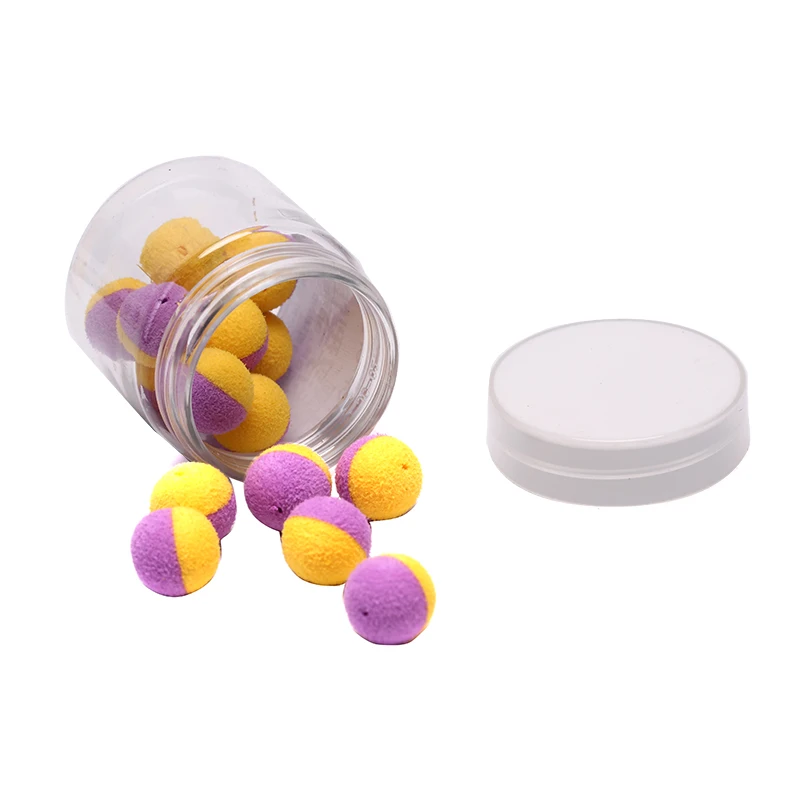 

15Pcs/1Bottle Carp Fishing Boilies Bait Duo Foam Pop Up Boilies Ball Imitation Bait for Carp Hair Zig Rig Feeder Fishing