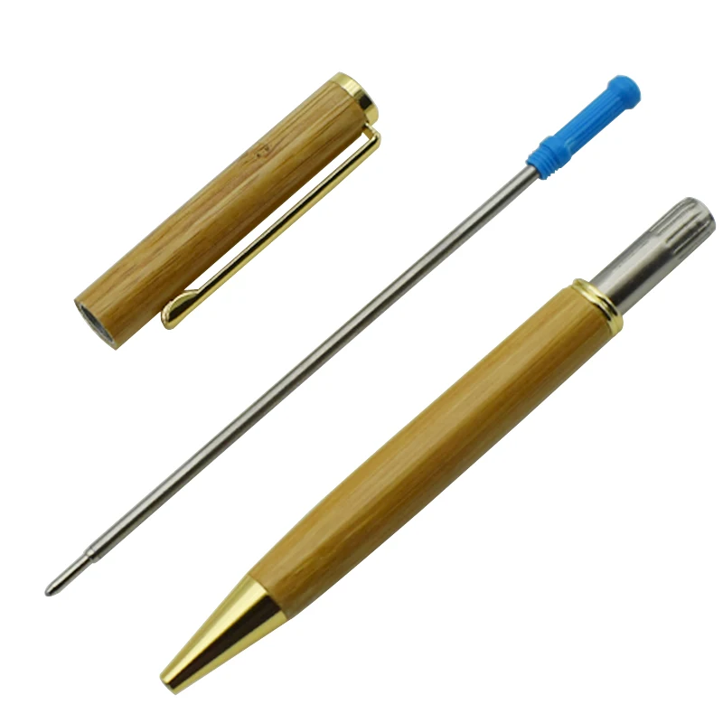 Бамбуковые солнечные очки ручной работы шариковая ручка черные голубые чернила