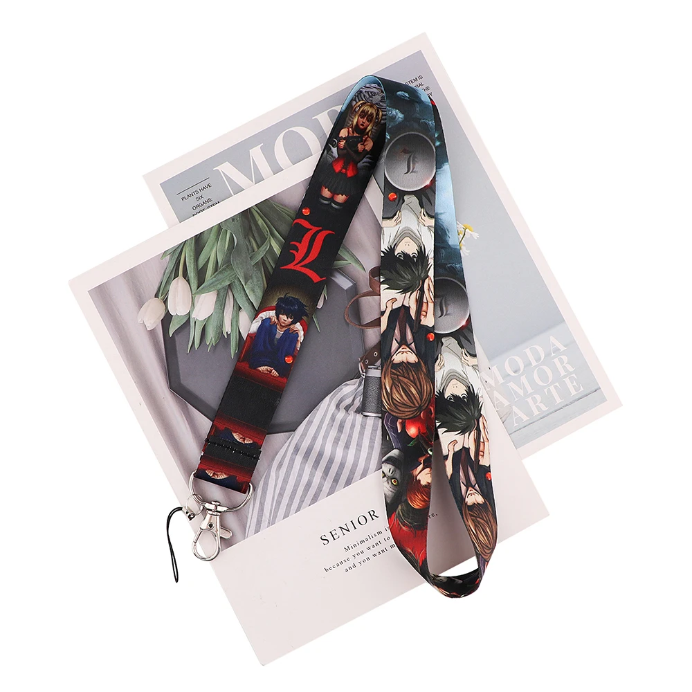 

24 шт./лот MD1064 DMLSKY аниме Death Note, брелок для телефона, ремешок на шею, страшный ремешок для ключей, ID-карты, мобильный телефон Lanyards