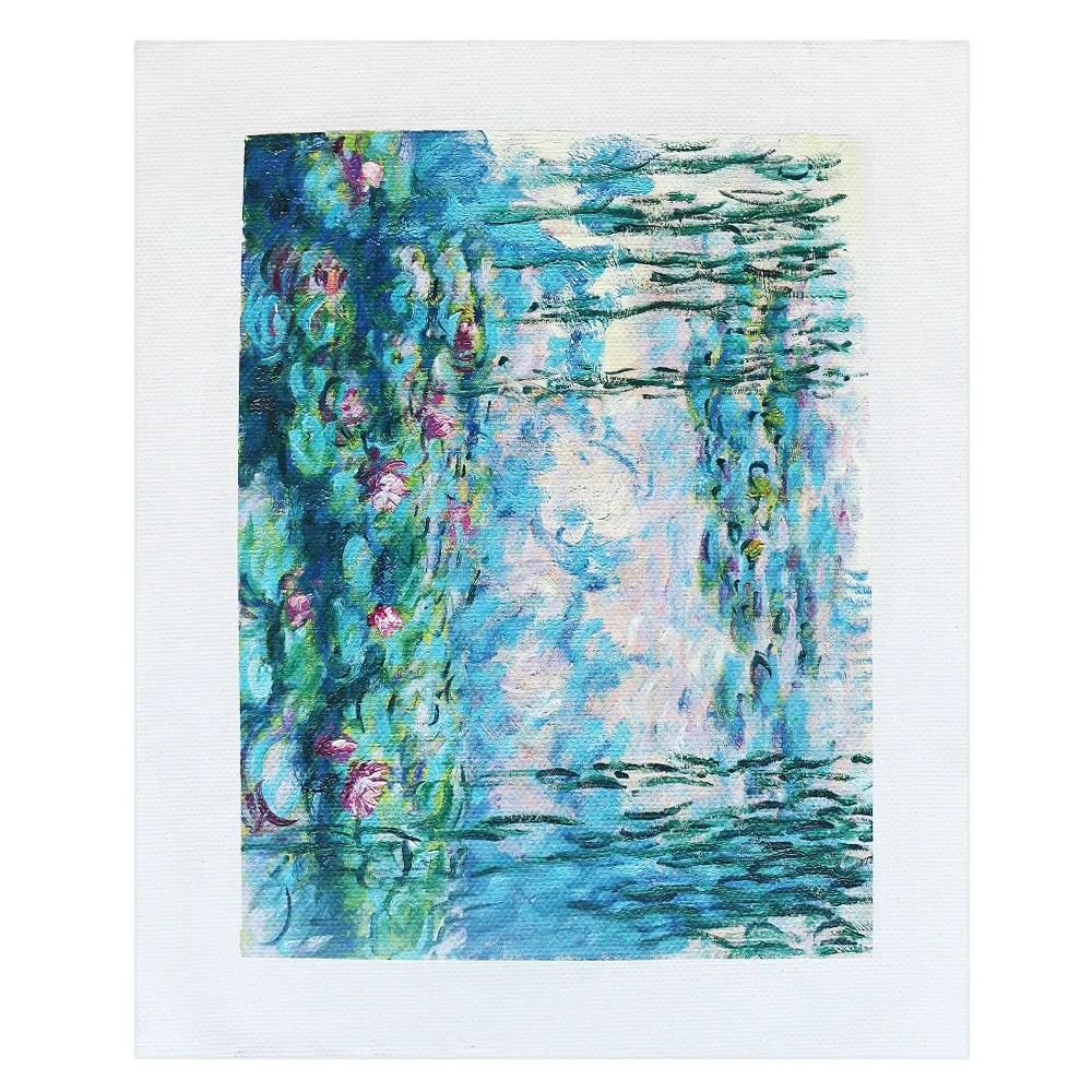 

2Size Artwork Posters Wall Art Lakeside View On Canvas Painting For Home Decor No Frame Decorative Oil Painting Core