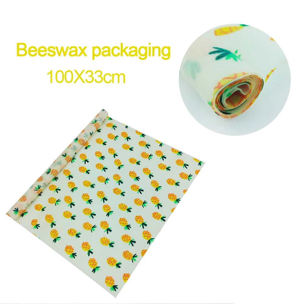 

Organic Beeswax Food Wraps 100*33 cm Wrapped in a volume Eco-Friendly Sustainable Food Storage Wraps for Cheese