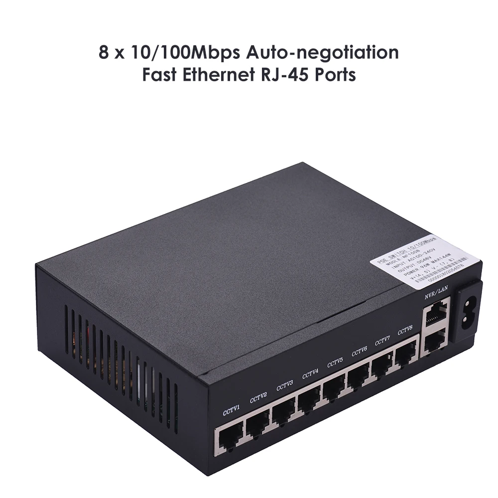 NF1008 коммутатор питания через Ethernet 8 портов Порты и разъёмы 2 канала связи 1 6 Гбит/с