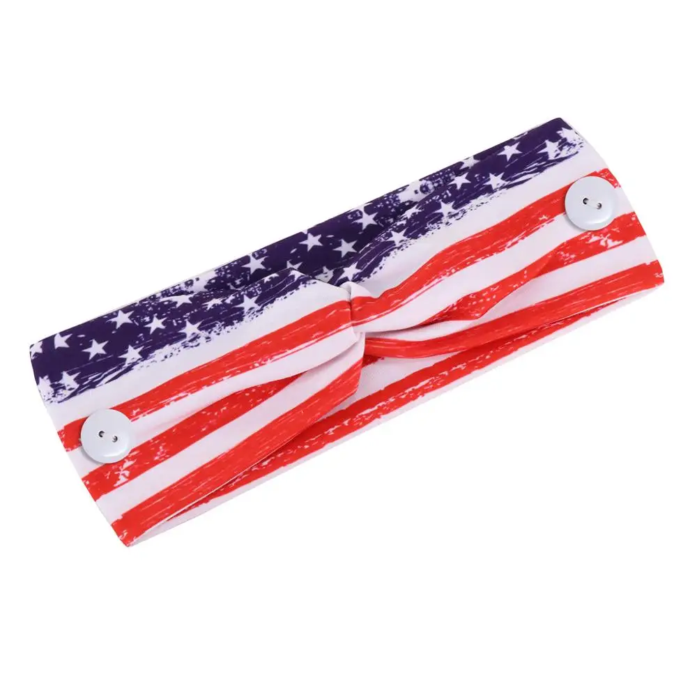 2020 New Fashion Print women girls Headbands ladies Turban headwear bow hair Ribbons with buttons Bandanas Hair Accessories |