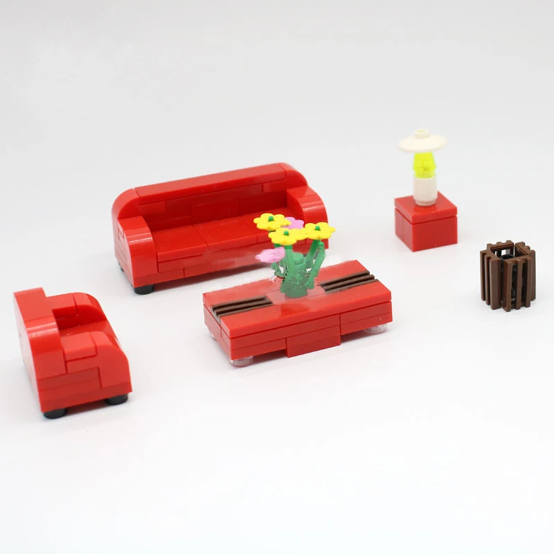 Конструктор игрушечный детский набор строительных блоков для дивана гостиной