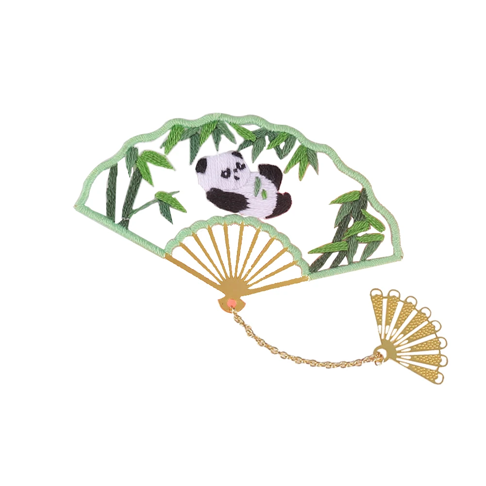 

Cotton Bookmark DIY Fan Shaped Flowers Plant Needlework Collectibles Office School Stationery Tassels Book Marks Craft