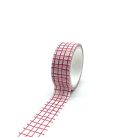 10pcslot 15mm5m red stripes cross white washi tape japanese paper diy planner masking tape decorative stationery washi tape