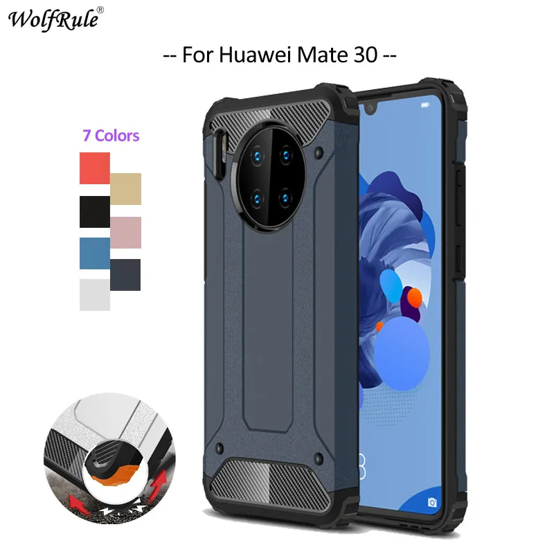 Для Huawei Mate 30 чехол для телефона бампер ТПУ и PC Броня защитный жесткий задней