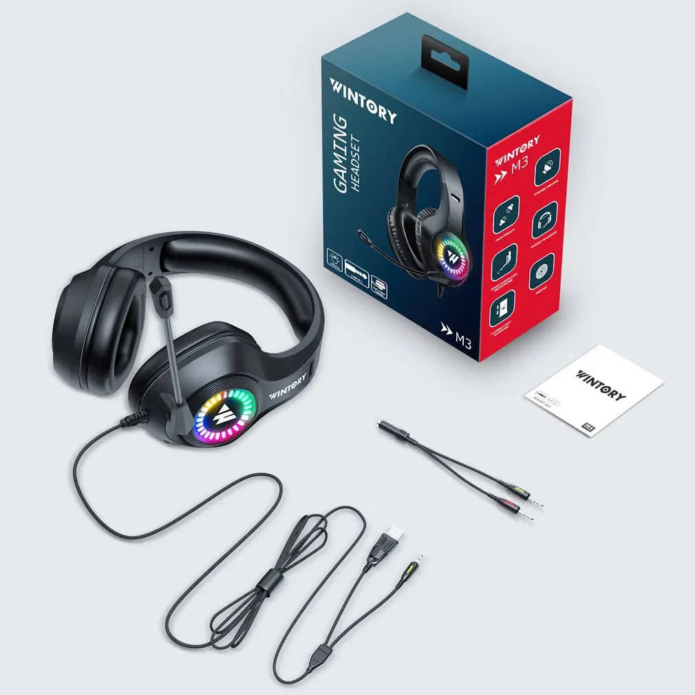 

M3/M6 Headset RGB Gaming Headset Wired Computer Headset For PS4 With Driver And High-definition Microphone Headset